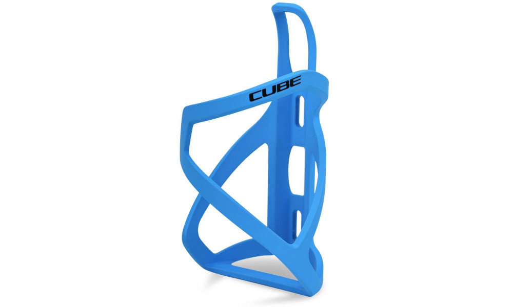 Bottle cage Cube HPP Left-Hand Sidecage matt blue'n'glossy black 
