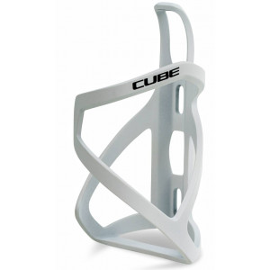 Bottle cage Cube HPP Left-Hand Sidecage matt white'n'glossy black