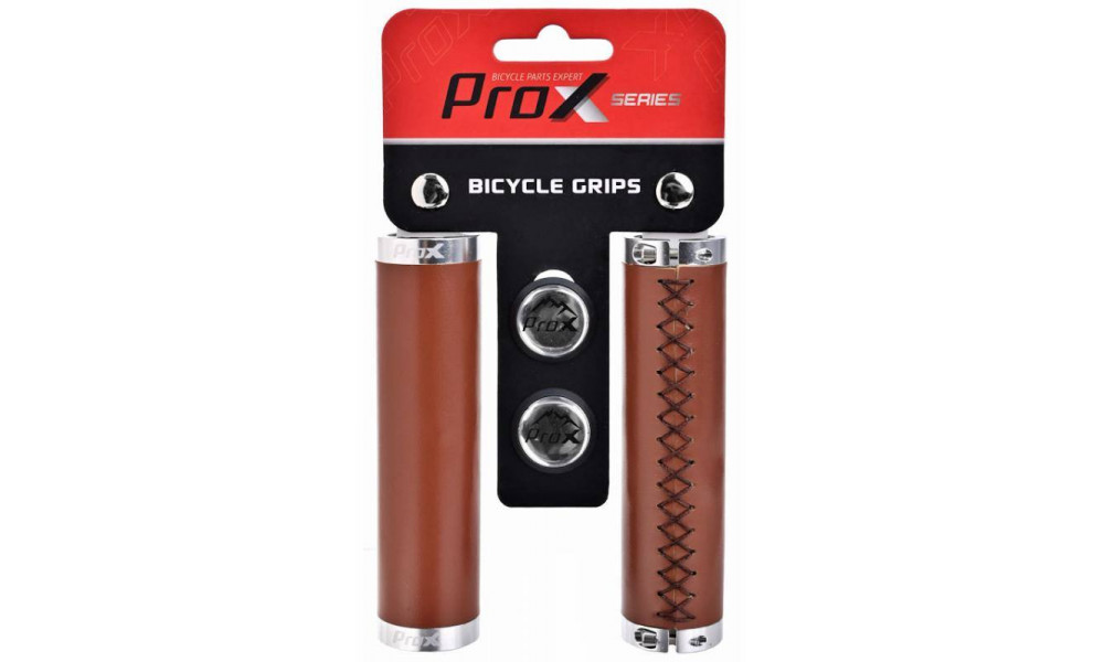 Ручки руля ProX GP-91B 130mm Lock-on eco-leather brown - 1