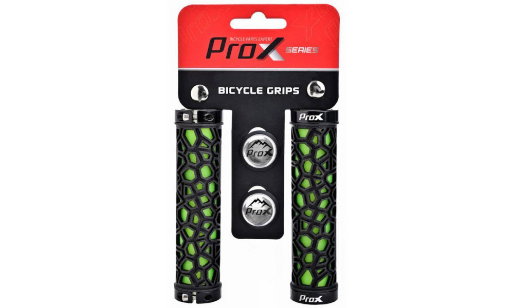 Ручки руля ProX GP-53 130mm Lock-on green-black - 1