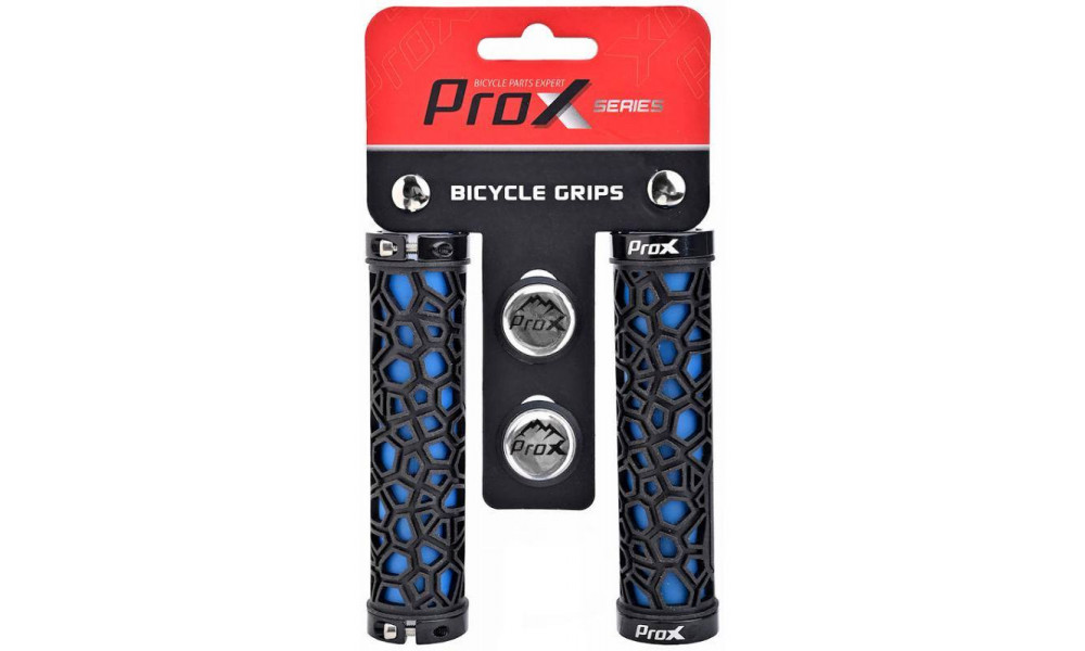 Ручки руля ProX GP-53 130mm Lock-on blue-black - 1