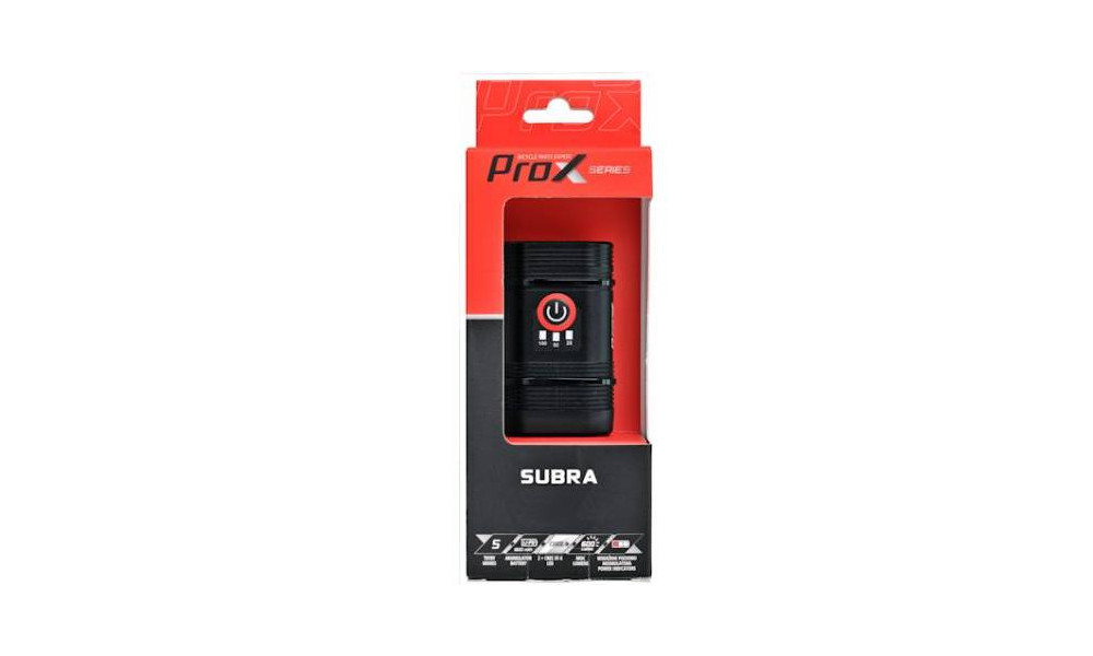 Передняя лампа  ProX Subra 600Lm USB - 3