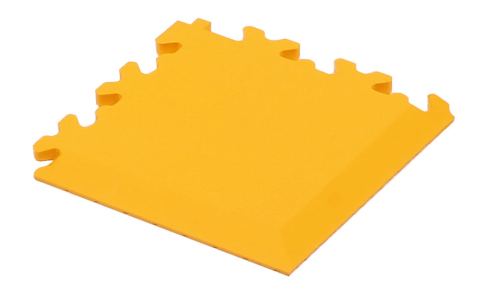 Workshop floor tile part Cyclus Tools PVC corner strip 3.5x13.5x0.7cm yellow (730023) 