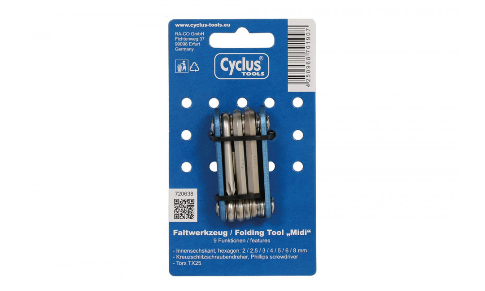 Инструмент Cyclus Tools Midi 9in1 Multitool foldable (720638) - 2