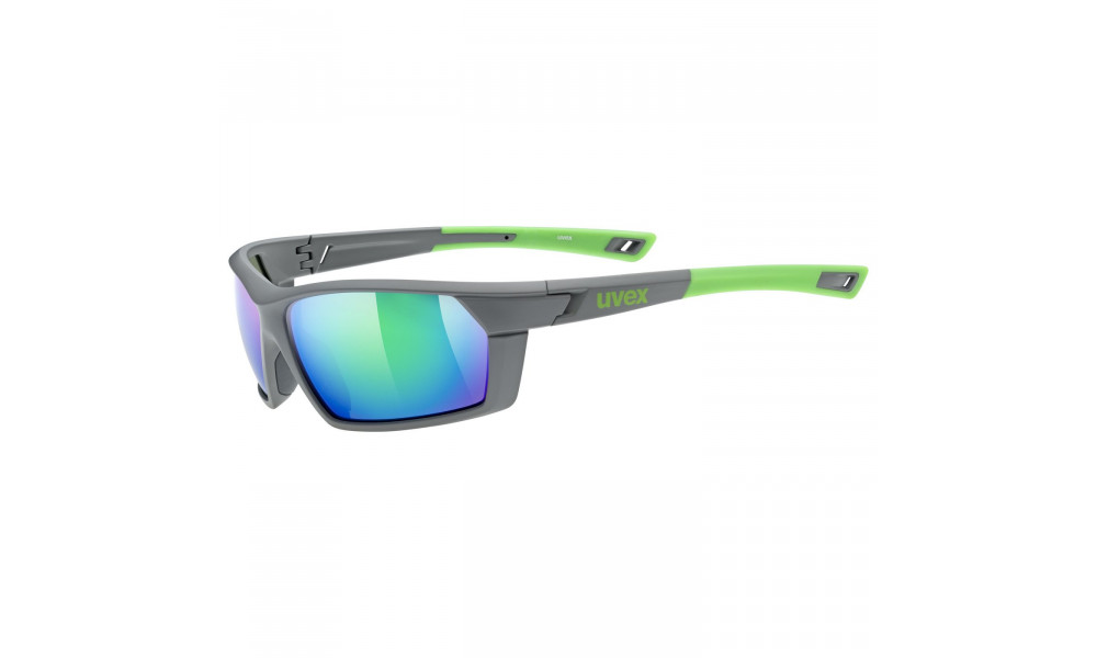 Glasses Uvex Sportstyle 225 grey green mat / mirror green - 5