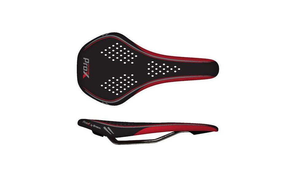 Седло Velo ProX VL-1261 Honey Comp GEL black-red 