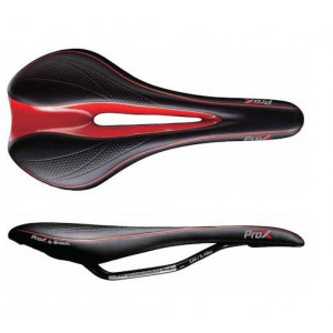 Седло Velo ProX VL-1481 Zone Full Cut black-red