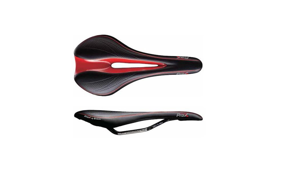 Седло Velo ProX VL-1481 Zone Full Cut black-red 