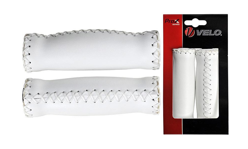 Ручки руля Velo ProX VLG-617A 127mm eco-leather white 