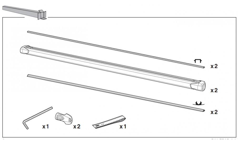 Упоры для багажника Thule SlideBar Set - 4