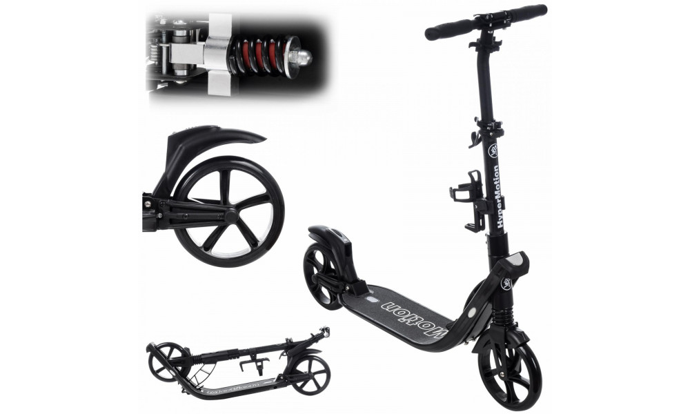 Самокат HyperMotion Faser black - 14