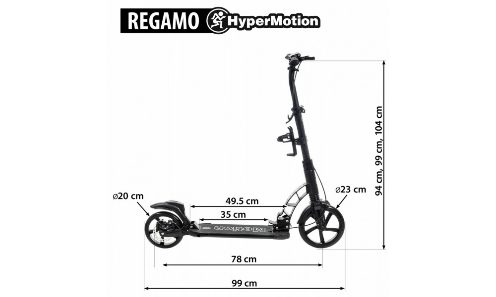 Самокат HyperMotion Regamo Disc black - 9