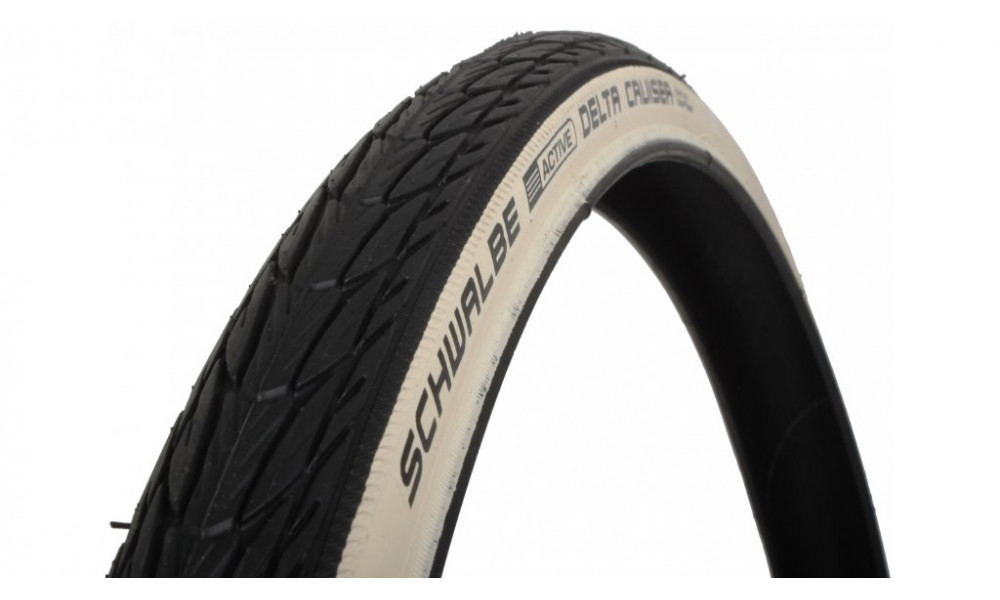 Шина 28" Schwalbe Delta Cruiser HS 431, Active Wired 28-622 / 700x28C Whitewall 