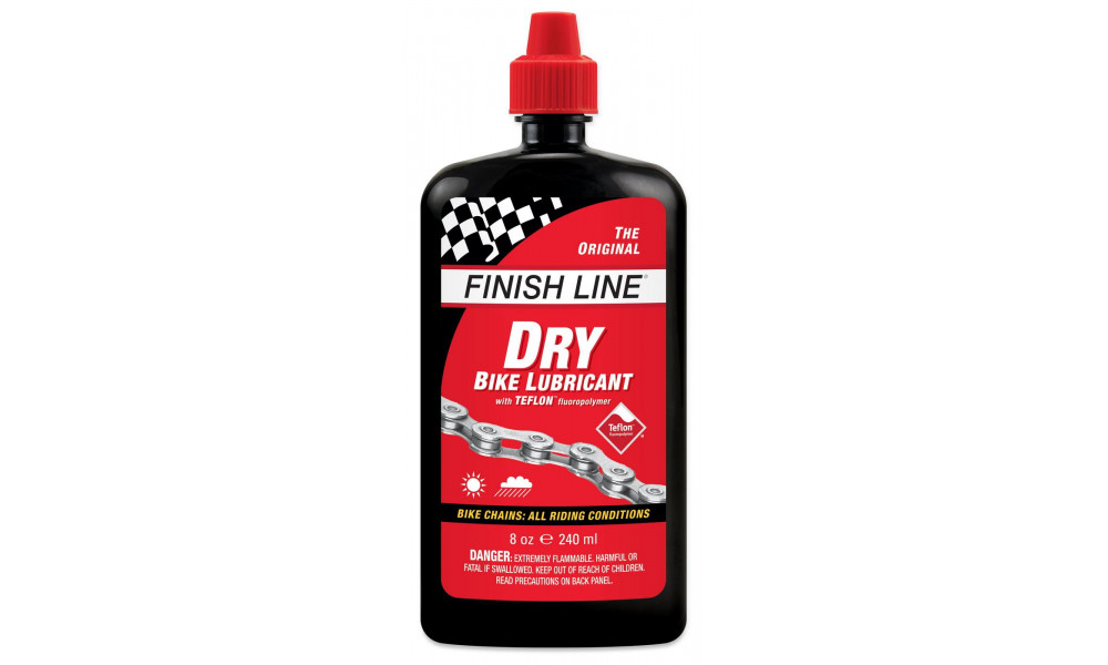 Смазка цепи Finish Line Dry with Teflon 240ml - 3