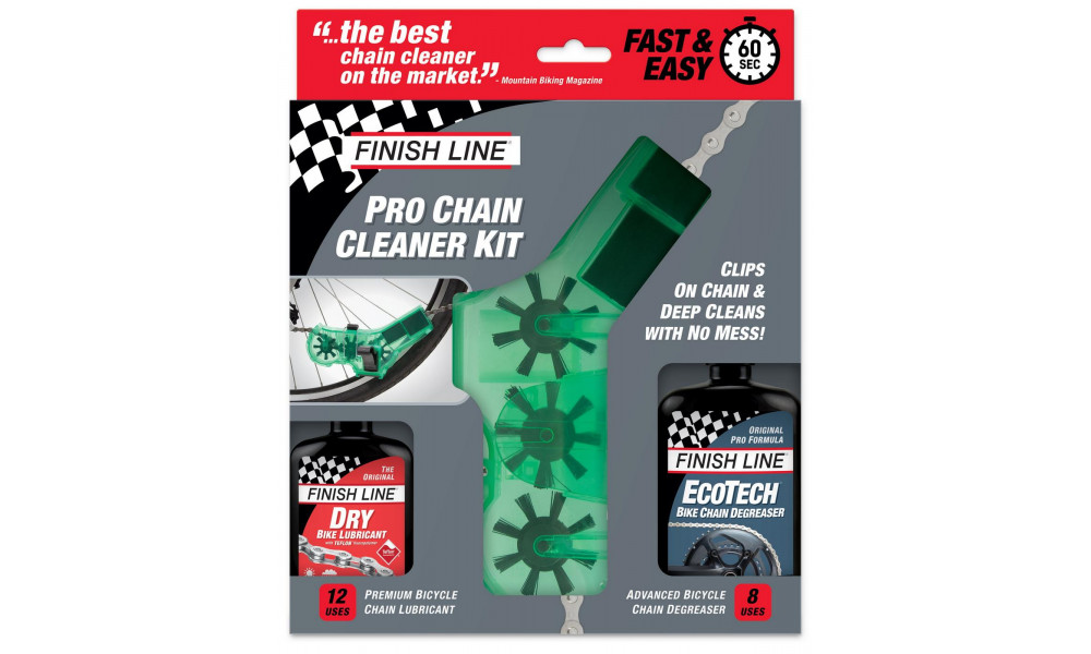 Набор для ухода за цепью Finish Line Chain Cleaner with degreaser and lube 