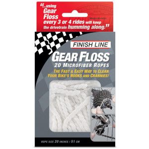 Drivetrain cleaner Finish Line Gear Floss microfiber (20 pcs.)