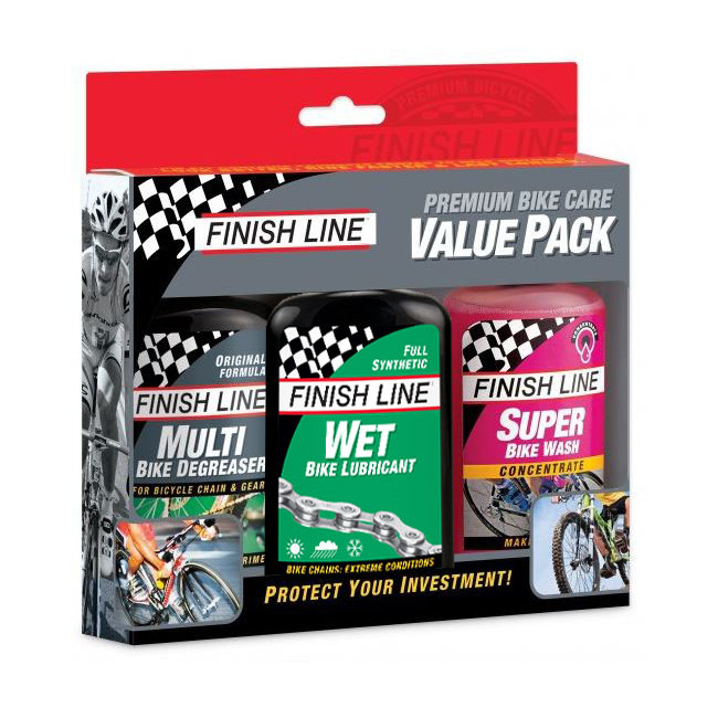 Набор для ухода за цепью Finish Line Value Pack Wet 120ml (3 шт.)