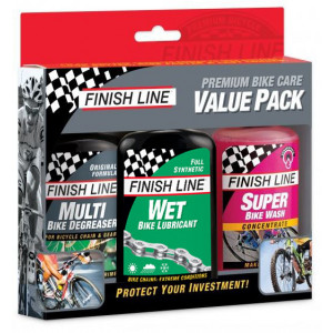 Набор для ухода за цепью Finish Line Value Pack Wet 120ml (3 шт.)