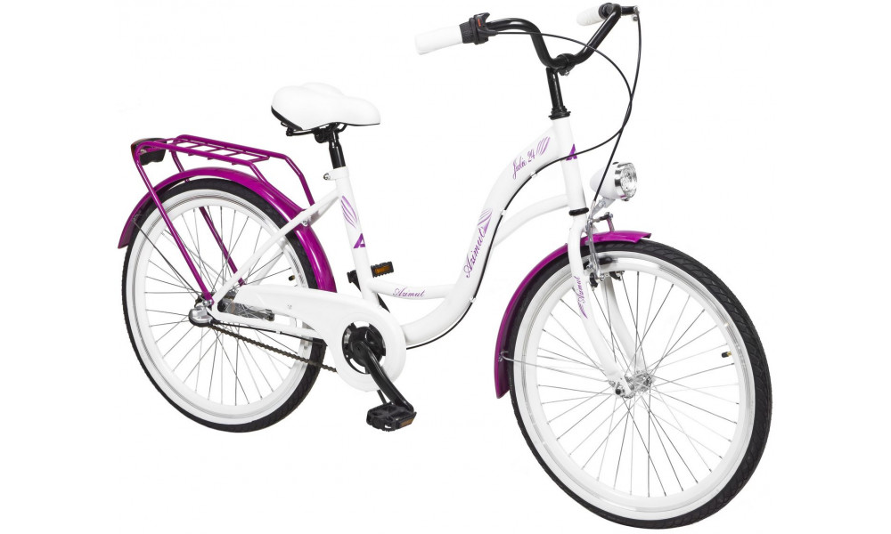 Bicycle AZIMUT Julie 24" 3-speed 2023 white-violet - 5