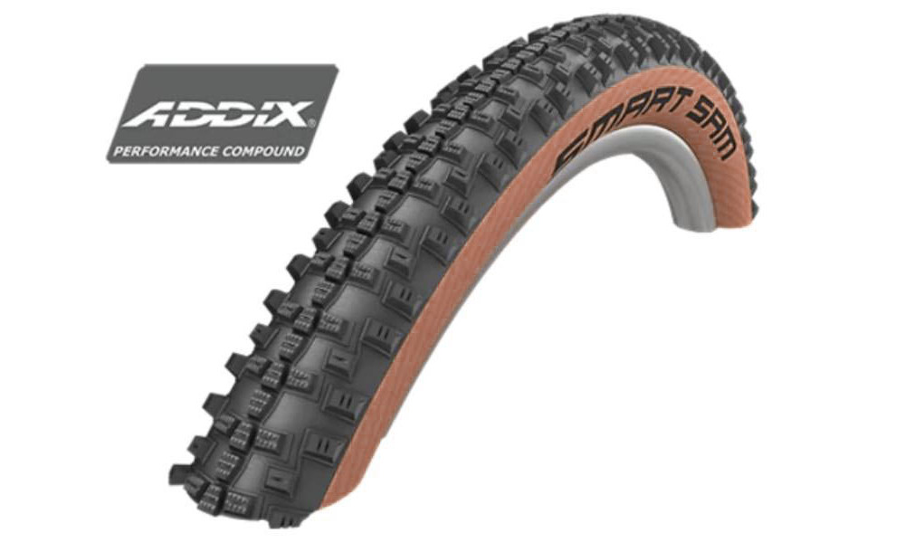 Tire 29" Schwalbe Smart Sam HS 476, Perf Wired 57-622 / 29x2.25 Addix Bronze-Skin 