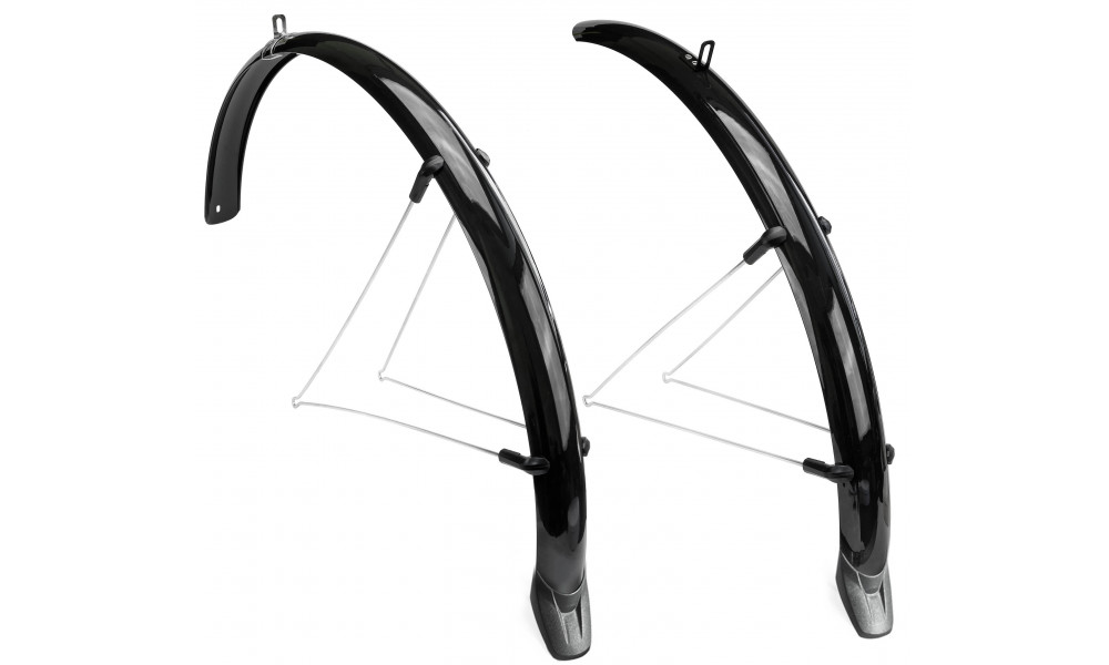 Mudguards set Azimut Rapido 28" 51mm w/ mudflap black - 1