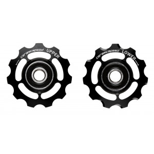 Tension and guide pulley set CeramicSpeed for Shimano 11s road Alloy 607 black (101692)