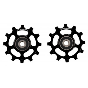 Tension and guide pulley set CeramicSpeed for SRAM 12s AXS XPLR Alloy 607 stainless steel black (110661)