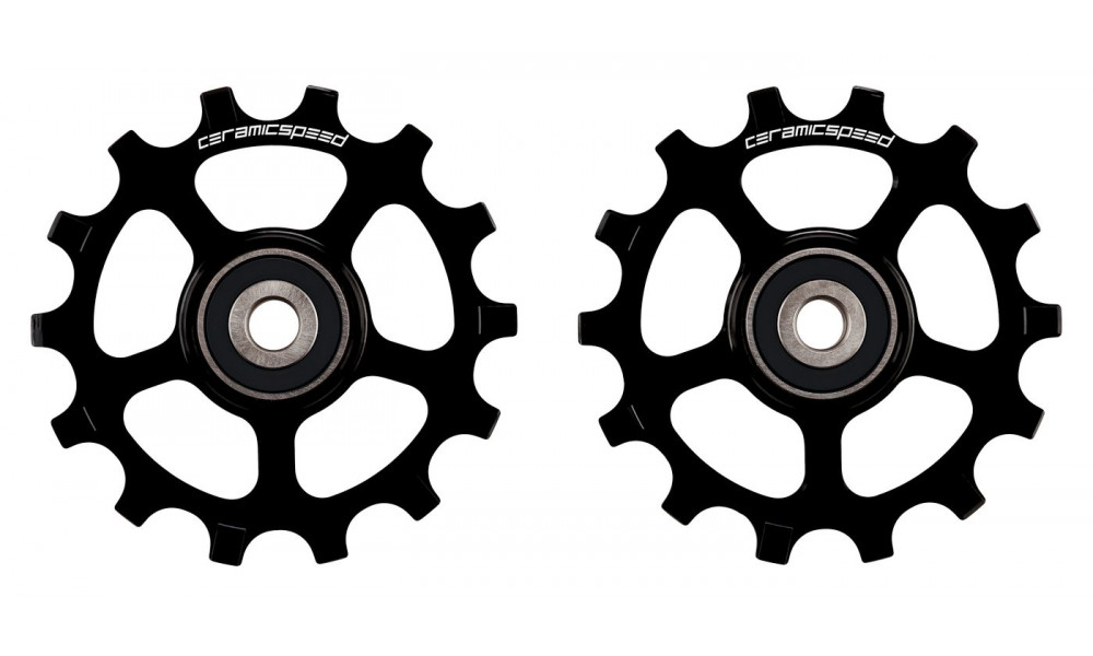 Tension and guide pulley set CeramicSpeed for Shimano 12s XT/XTR MTB Coated Alloy 607 black (107502) 