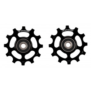 Tension and guide pulley set CeramicSpeed for SRAM 12s AXS Road Coated Alloy 607 black (107485)