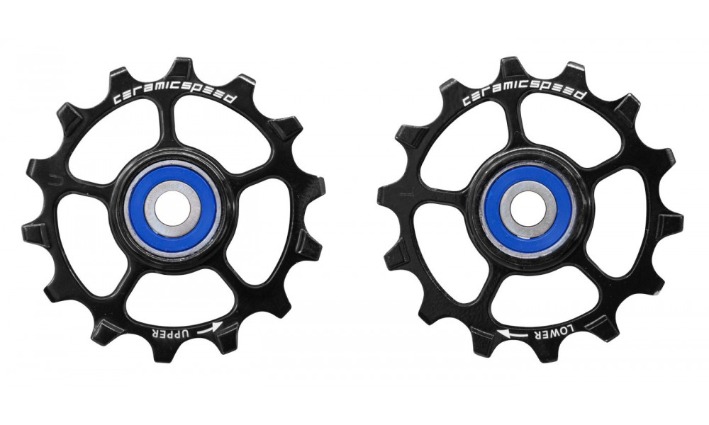 Tension and guide pulley set CeramicSpeed for SRAM Eagle & Eagle AXS 1-12 Coated Alloy 626 black (103346) 