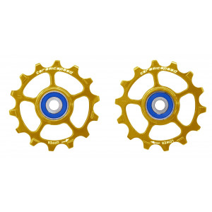Tension and guide pulley set CeramicSpeed for SRAM Eagle & Eagle AXS 1-12 Coated Alloy 626 gold (103347)