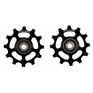 Tension and guide pulley set CeramicSpeed for SRAM 12s AXS XPLR Coated Alloy 607 black (110819)