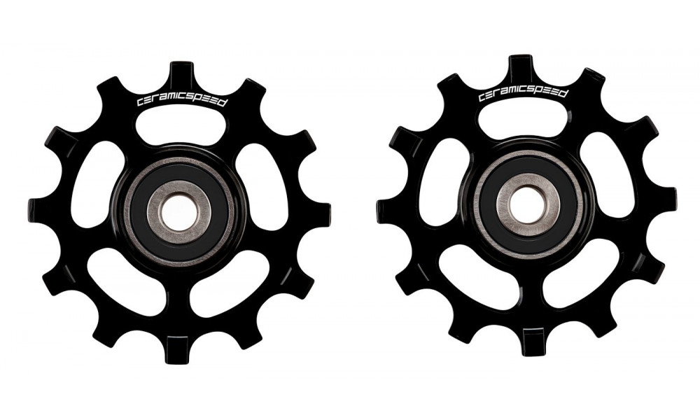 Tension and guide pulley set CeramicSpeed for SRAM 12s AXS XPLR Coated Alloy 607 black (110819) 