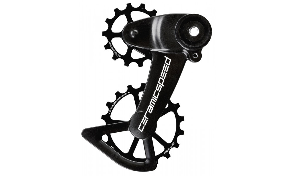 Tension and guide pulley set CeramicSpeed Oversized X for SRAM Eagle AXS Alloy 607 stainless steel black (107002) 