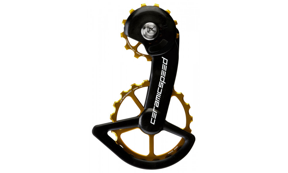 Tension and guide pulley set CeramicSpeed Oversized for Shimano 9100/R8000 Series Coated Alloy 607 gold (106202) 