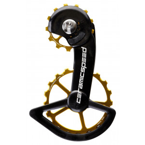 Tension and guide pulley set CeramicSpeed Oversized for Shimano 9250/R8150 Series Coated Alloy 607 gold (110272)