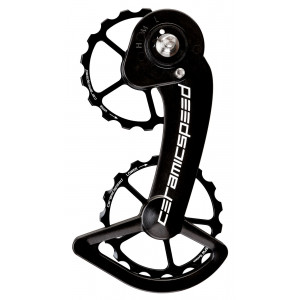 Tension and guide pulley set CeramicSpeed Oversized for SRAM 11s eTap Coated Alloy 607 black (101651)
