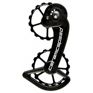 Tension and guide pulley set CeramicSpeed Oversized for SRAM 10+11s Mechanical Coated Alloy 607 black (101661)