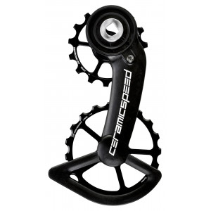 Tension and guide pulley set CeramicSpeed Oversized for SRAM Red/Force AXS Coated Alloy 607 black (107380)