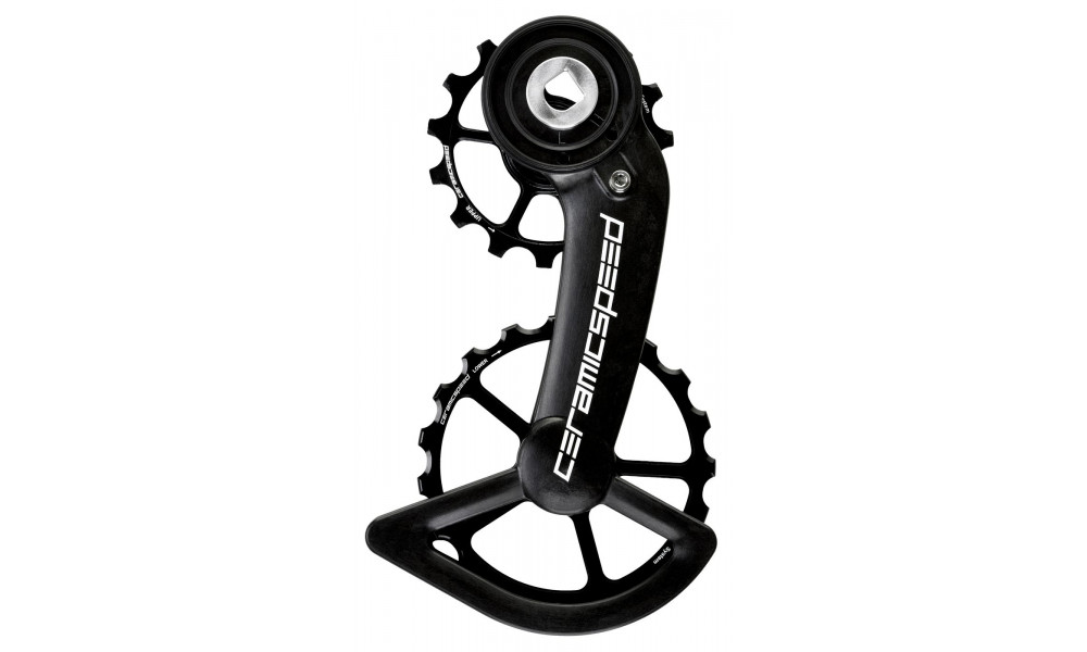 Tension and guide pulley set CeramicSpeed Oversized for SRAM Red/Force AXS Coated Alloy 607 black (107380) 