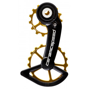 Tension and guide pulley set CeramicSpeed Oversized for SRAM Red/Force AXS Coated Alloy 607 gold (110201)