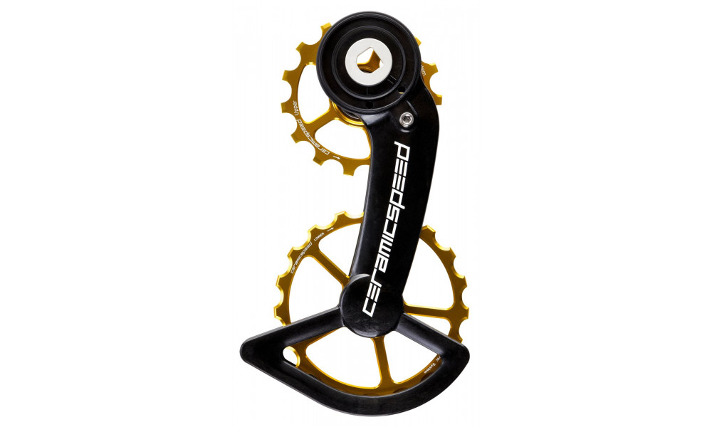 Tension and guide pulley set CeramicSpeed Oversized for SRAM Red/Force AXS Coated Alloy 607 gold (110201) 