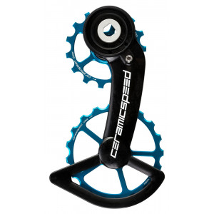 Tension and guide pulley set CeramicSpeed Oversized for SRAM Red/Force AXS Coated Alloy 607 blue (110570)