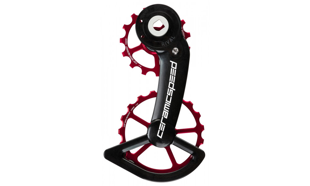 Tension and guide pulley set CeramicSpeed Oversized Alloy 607 Coated red (110679) 