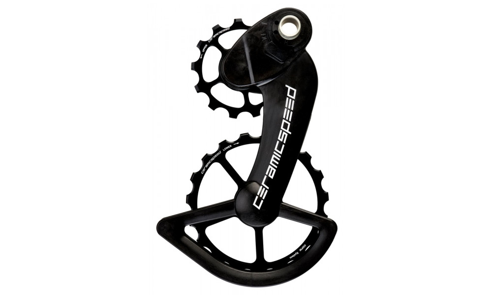 Tension and guide pulley set CeramicSpeed Oversized for Campagnolo 12s EPS Coated Alloy 607 black (107428) 