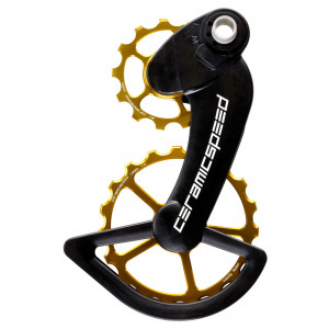 Tension and guide pulley set CeramicSpeed Oversized for Campagnolo 12s EPS Coated Alloy 607 gold (110207)