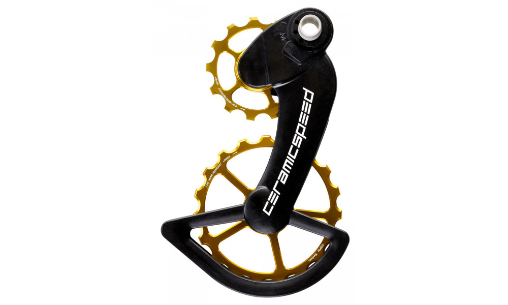 Tension and guide pulley set CeramicSpeed Oversized for Campagnolo 12s EPS Coated Alloy 607 gold (110207) 