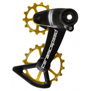 Tension and guide pulley set CeramicSpeed Oversized X for SRAM Eagle Mechanical Coated Alloy 607 gold (106968)