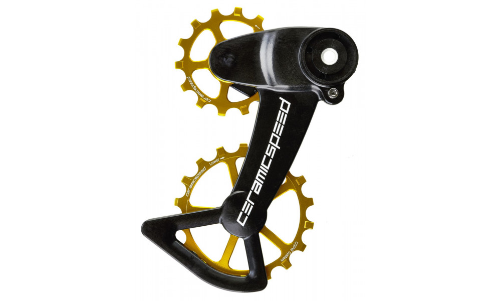 Tension and guide pulley set CeramicSpeed Oversized X for SRAM Eagle Mechanical Coated Alloy 607 gold (106968) 