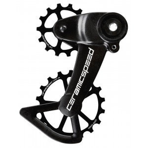 Tension and guide pulley set CeramicSpeed Oversized X for SRAM Eagle AXS Coated Alloy 607 black (107004)